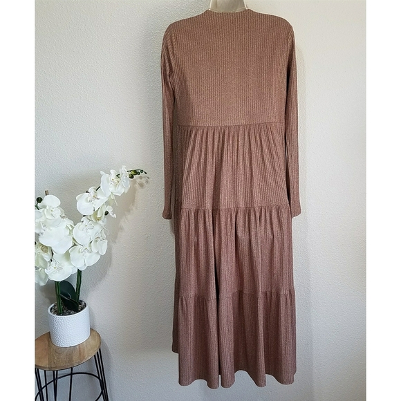 HATCH Elise Dress Maternity Shimmery Midi Dress - Picture 2 of 8